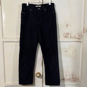 Levi's Women's Dark Corduroy Straight Leg Pants